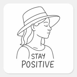 Optimismus und Stärke der positiven Strahlung blei Quadratischer Aufkleber