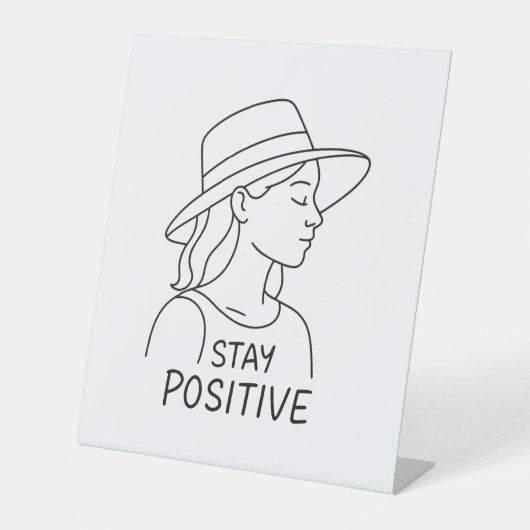 Optimismus und Stärke der positiven Strahlung blei Sockelschild (Vorderseite)