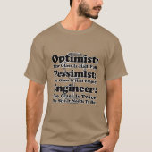 Optimist: Das Glas ist halb voll pessimist: Das GL T-Shirt (Vorderseite)