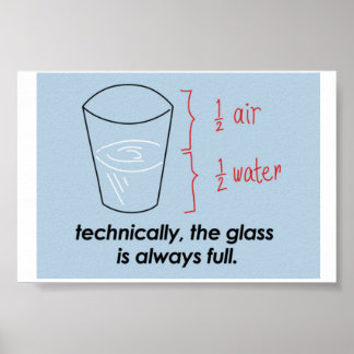 Optimist Das Glas ist immer voll Poster