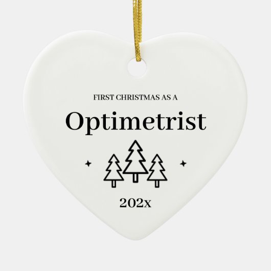 Optimist First Christmas Keramik Ornament (Vorne)
