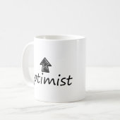 'optimist' Mug Kaffeetasse (Vorderseite Links)