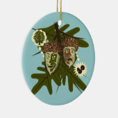 Optimist oder Pessimist? Keramik Ornament (Rechts)