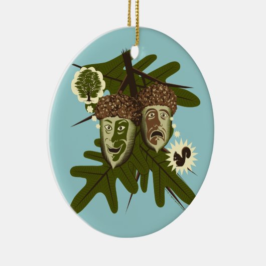 Optimist oder Pessimist? Keramik Ornament (Rechts)