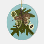 Optimist oder Pessimist? Keramik Ornament (Links)