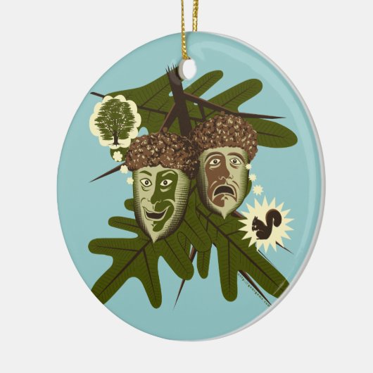 Optimist oder Pessimist? Keramik Ornament (Links)