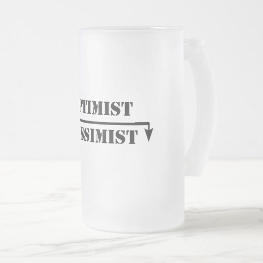 Optimist/Pessimist Mattglas Bierglas (VorderseiteRechts)