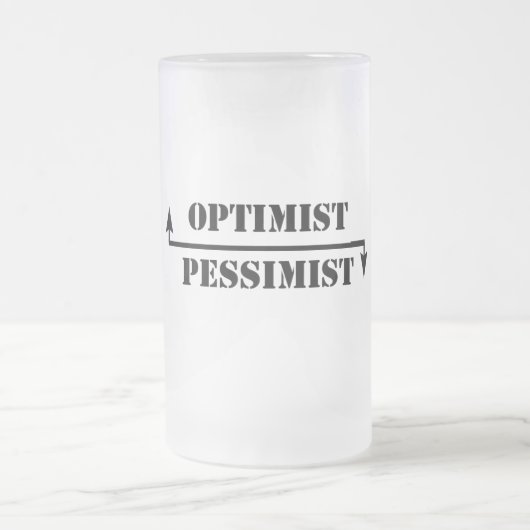 Optimist/Pessimist Mattglas Bierglas (Mittel)