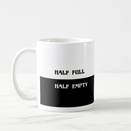 Optimist-Pessimist-Tasse Kaffeetasse (Links)