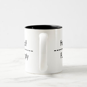 Optimist-/Pessimist-Tasse Zweifarbige Tasse