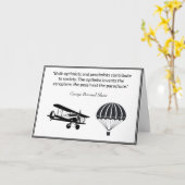 Optimist Pessimist Zitat George Bernard Shaw Karte (Gelbe Blume)