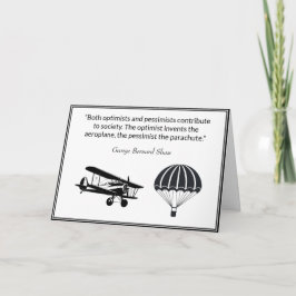 Optimist Pessimist Zitat George Bernard Shaw Karte