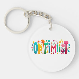 "Optimist Schlüsselanhänger – Bunt und Motivierend