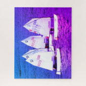 Optimist Segelboote Puzzle (Vertikal)