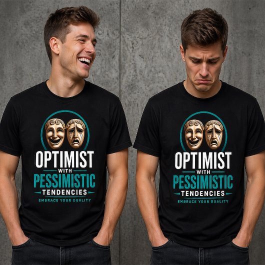 Optimist vs Pessimist Dualitätsmaskendesign Tri-Blend Shirt