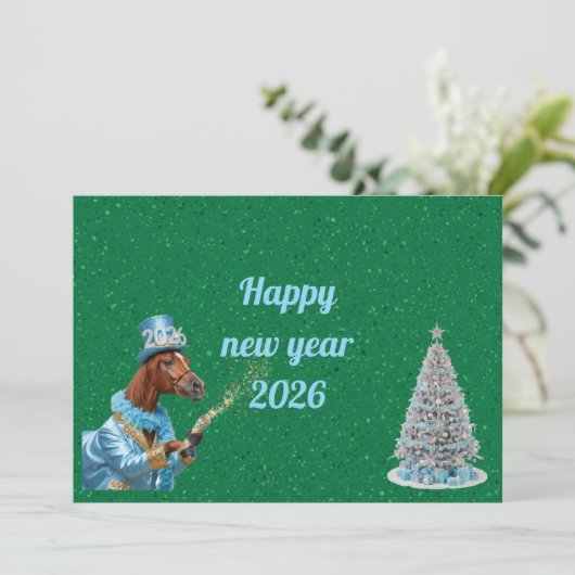Optimistic New Year Start Card Karte (Stehend Vorderseite)
