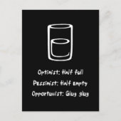 Optimistin Postkarte (Vorderseite)