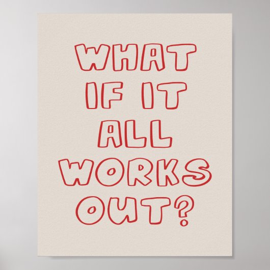 Optimistisch handGezeichnet, inspirierendes Zitat Poster (Vorne)