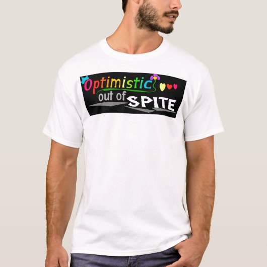 "Optimistisch" in der Farbe T-Shirt (Vorderseite)
