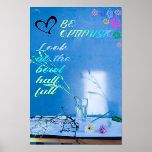 optimistisch sein. Neujahr. Poster