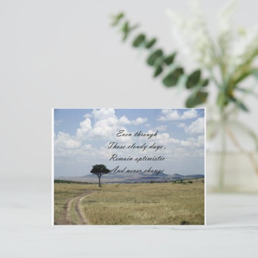 optimistisch sein postkarte (Stehend Vorderseite)