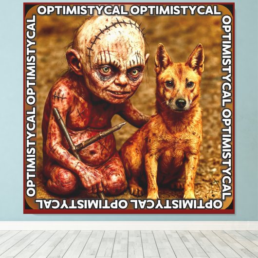 optimistisch | WIE SIE Collection Leinwanddruck (Insitu (Holzboden))