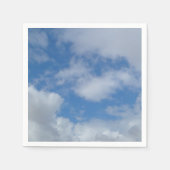 Optimistische blaue Himmel und weiße Flussuchten Serviette (Vorderseite)