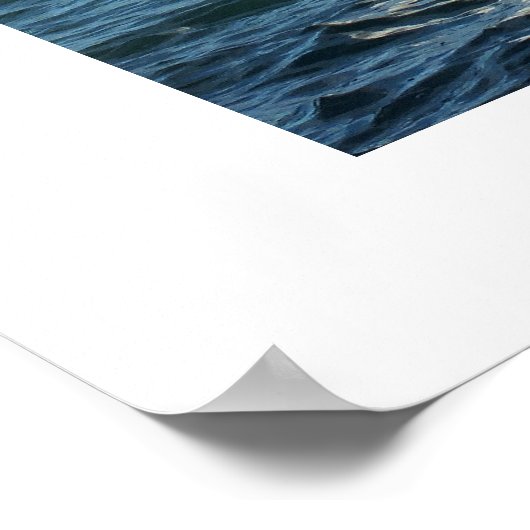 Optimistische Boote, die an Land fahren Poster (Ecke)