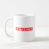 Optimistische Briefmarke Kaffeetasse (Links)