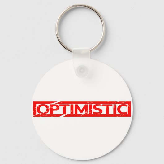 Optimistische Briefmarke Schlüsselanhänger (Vorderseite)