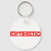 Optimistische Briefmarke Schlüsselanhänger (Rückseite)