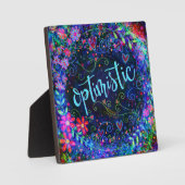 Optimistische Hübsche blaue Flora-Inspirivität Fotoplatte (Vorderseite)