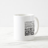 Optimistische Zitate Kaffeetasse (VorderseiteRechts)