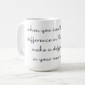 Optimistischer Kaffeebecher Kaffeetasse (Vorderseite Links)