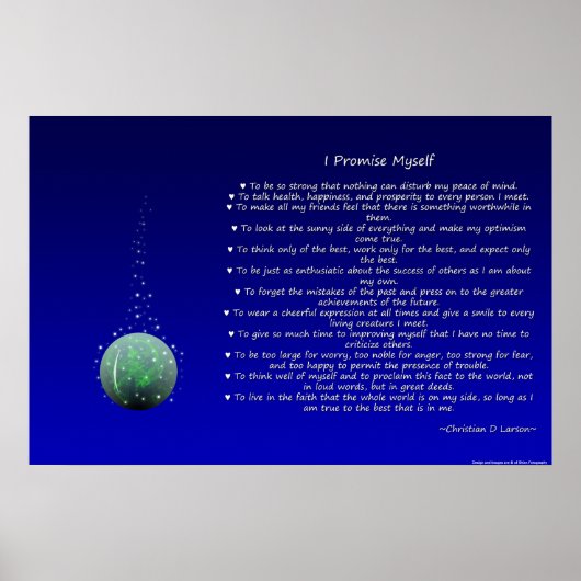 Optimist's Creed - Orb Poster (Vorne)