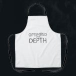 Optimized For Depth Minimalist Industrial Schürze<br><div class="desc">Precision in the studio or kitchen. A durable,  heavy-weight apron featuring centered typography for the lead operator who values clean execution in every task.</div>