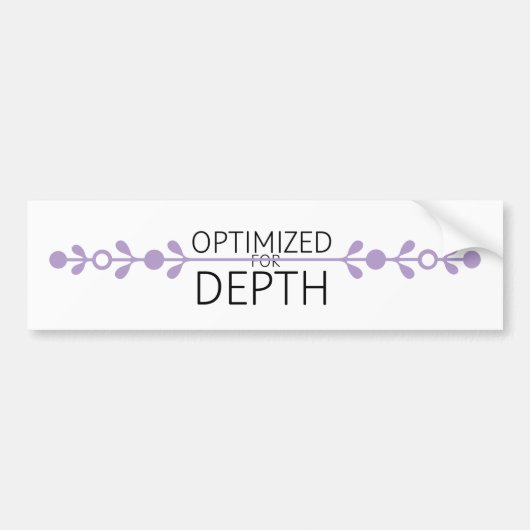 Optimized For Depth Minimalist Technical Autoaufkleber (Vorne)