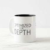 Optimized For Depth Minimalist  Zweifarbige Tasse (Vorderseite Links)