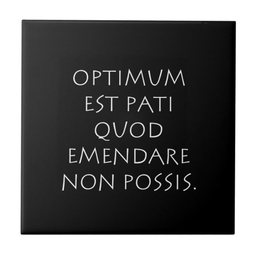 Optimum est pati quod emendare non posa fliese (Vorderseite)
