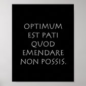 Optimum est pati quod emendare non posa poster (Vorne)