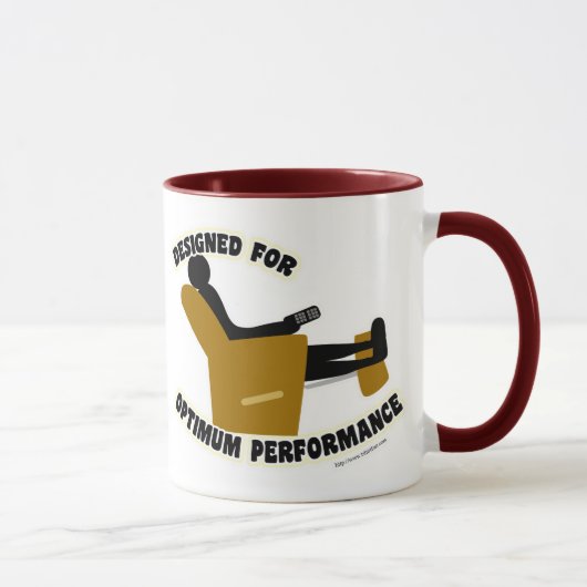 Optimum Performance Cheeky Lazy Slogan Tasse (Rechts)