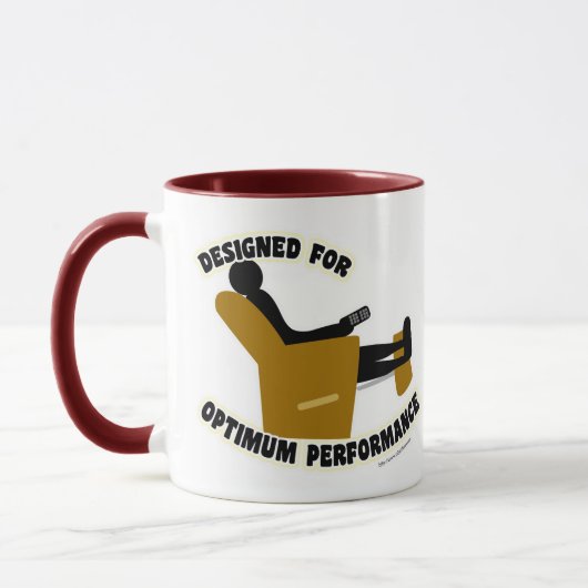 Optimum Performance Cheeky Lazy Slogan Tasse (Links)