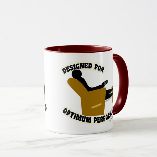 Optimum Performance Cheeky Lazy Slogan Tasse (VorderseiteRechts)