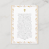 Optina Elders Prayer Card Platzkarte (Rückseite)