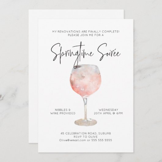 Option 3: Einladung zur Springtime Soiree (Vorne/Hinten)