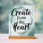 Option "Aus dem Herzen erstellen" 2 Acrylschild (Neutral)