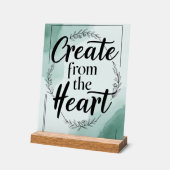 Option "Aus dem Herzen erstellen" 2 Acrylschild (Winkel)