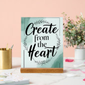 Option "Aus dem Herzen erstellen" 2 Acrylschild (Hochzeit)