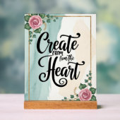 Option "Aus dem Herzen erstellen" 3 Acrylschild (Neutral)