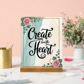 Option "Aus dem Herzen erstellen" 3 Acrylschild (Hochzeit)